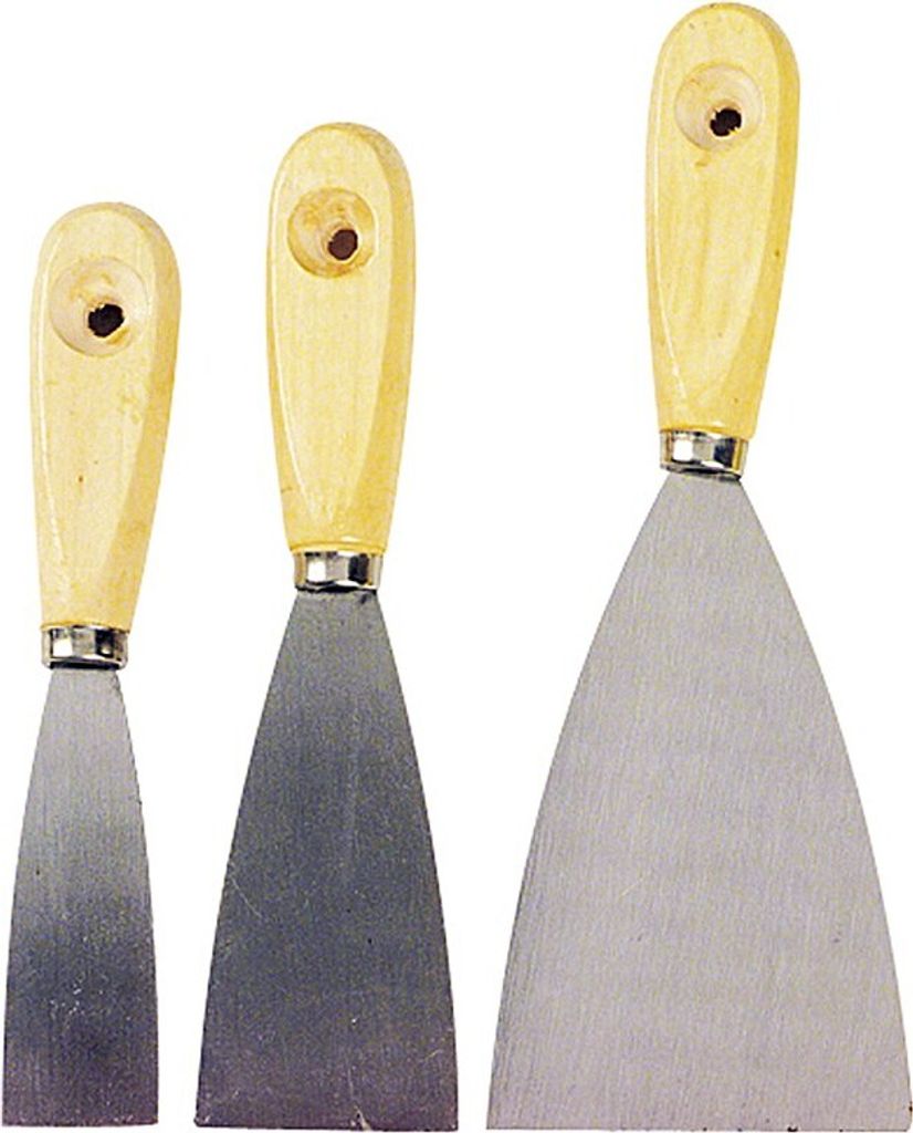 Easy Work 65013 Malerspachtel-Set, mit verschiedenen Formen, natur/silber, 3-teilig (1 Set)