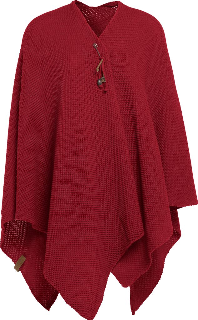 Knit Factory Jazz Poncho Cape - Bordeaux - One Size