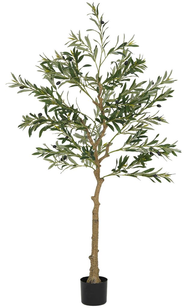HOMCOM Kunstolijfboom, groot, 150 cm. Kunstplant voor Productafbeelding 