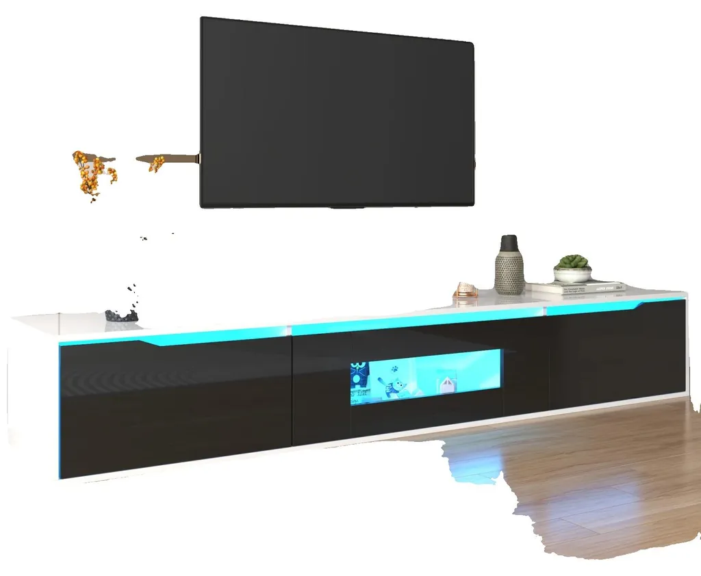 Meuble TV pour salon moderne avec ambiance lumineuse LED modulable