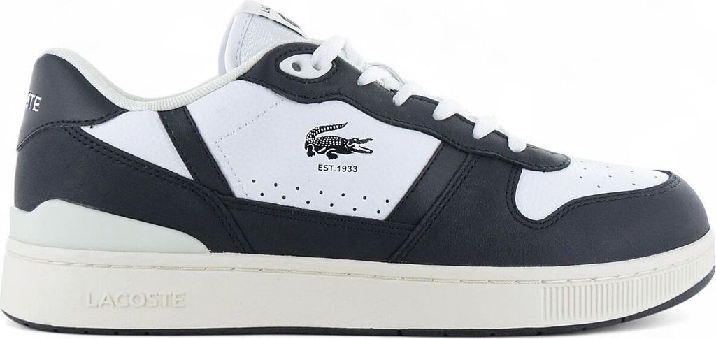 LACOSTE T-Clip Set 224 - Herren Sneakers Schuhe Weiß-Schwarz 748SMA0042147 , EU 41 UK 7.5