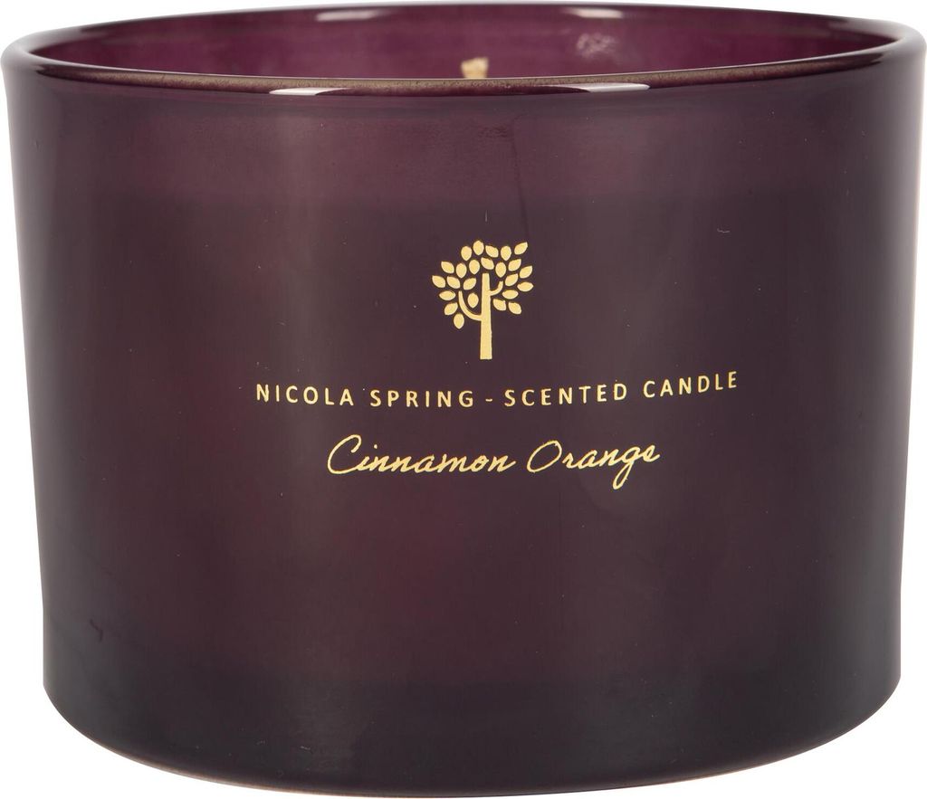 Nicola Spring Sojawachs-Duftkerze – 350 g – Zimt und Orange