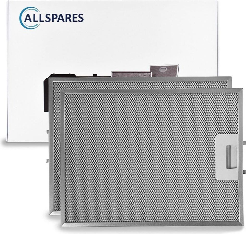 AllSpares Metallfilter (x2) für Dunstabzugshauben geeignet für Pelgrim 88019356, 46219 (247x327mm)