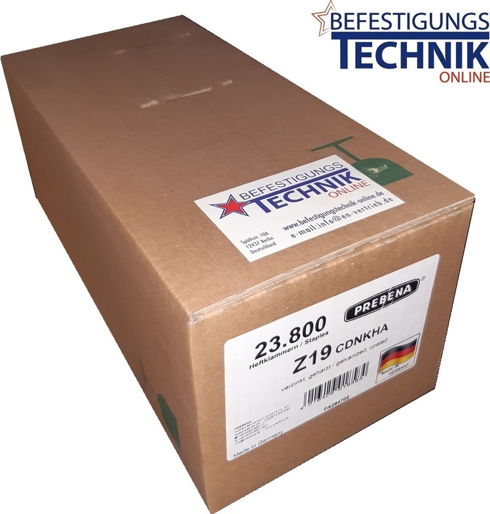 Prebena Fermacell Klammer Z19CDNKHA 19mm verzinkt für Produktbild 