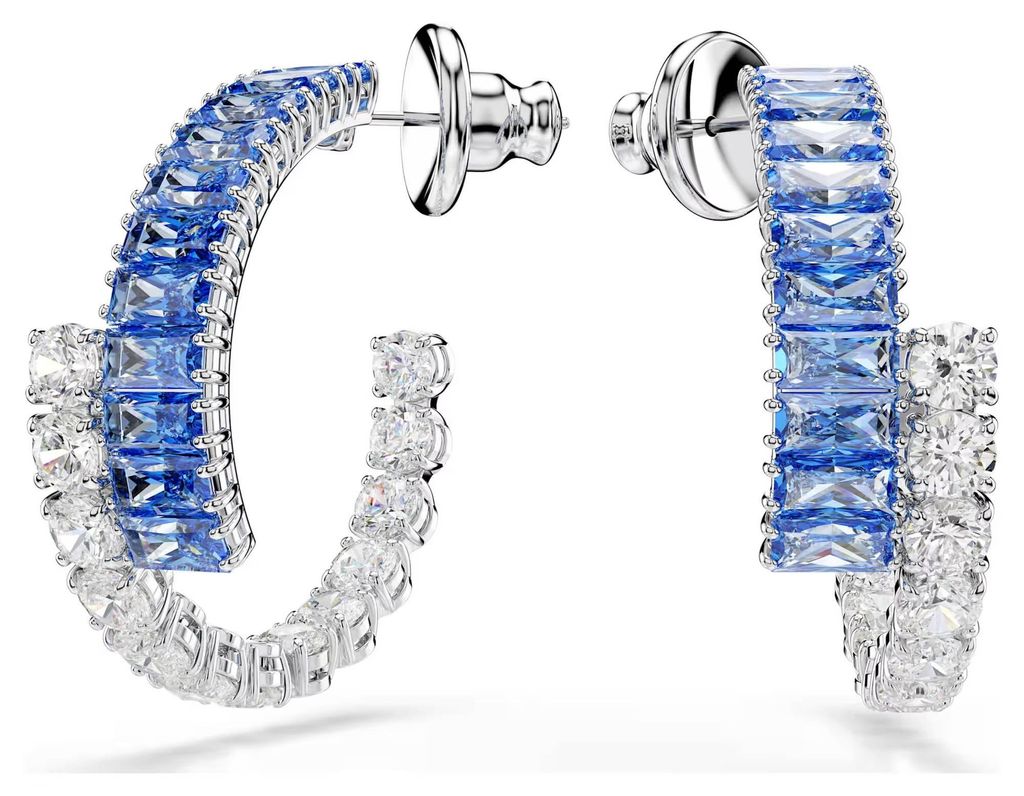 Swarovski Damen Ohrringe Matrix Creolen blau 5722459
