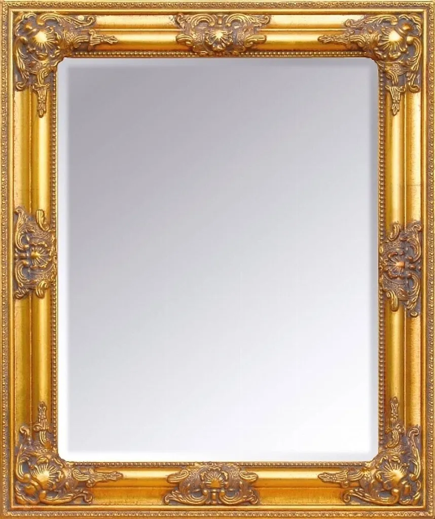 Miroir de décoration doré de style baroque pour salon et entrée 62cm