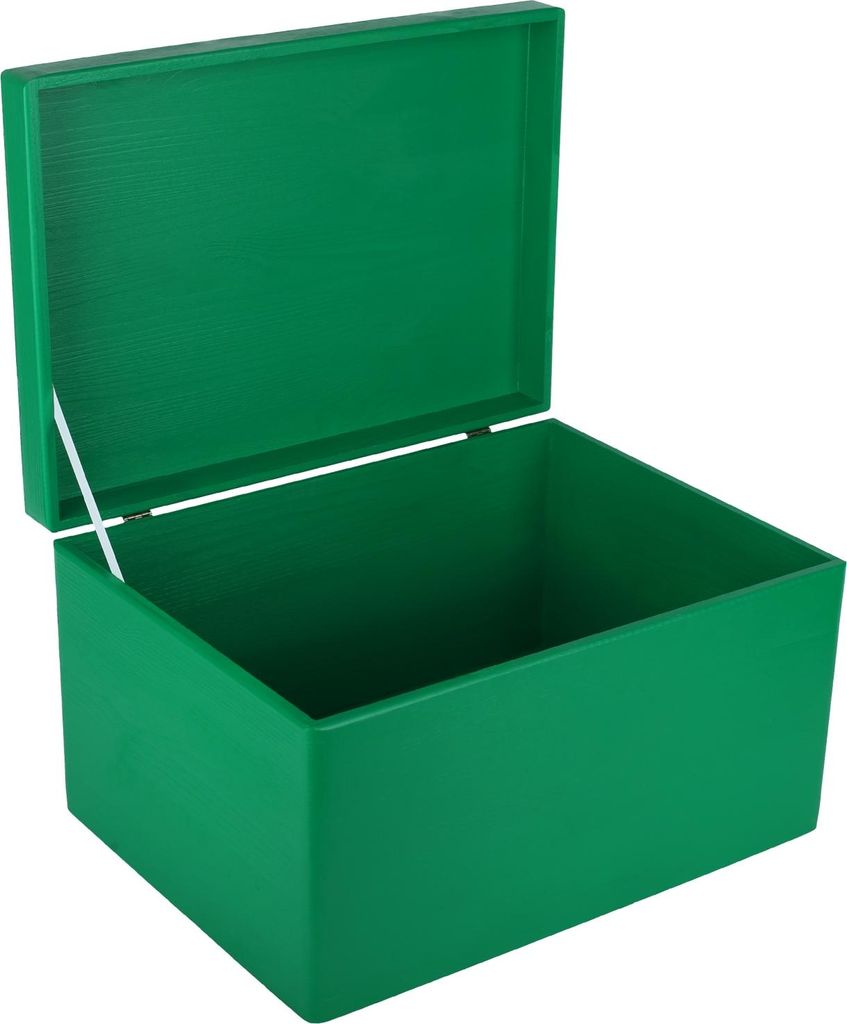 Creative Deco Boite de Rangement en Bois Vert 40 x 30 x 24 Image du produit 