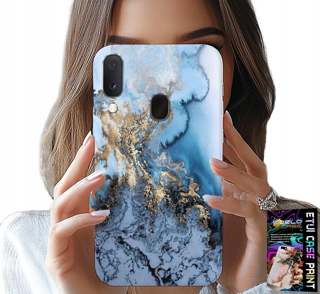 Cover Samsung A20E Marmo Luxury - Custodia Vetro Temperato Donna