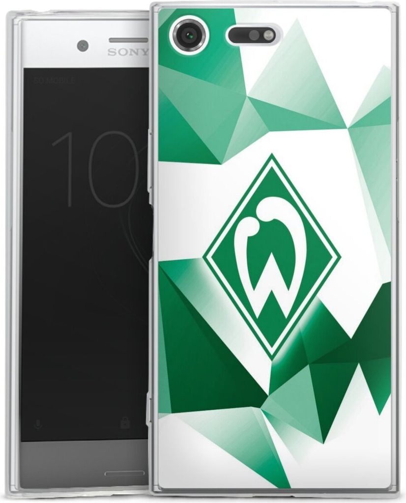 DeinDesign Slim Hülle für Sony Xperia XZ Premium Silikon Case Ultra Dünn Handyhülle Offizielles Lizenzprodukt SV Werder Bremen Tarnmuster