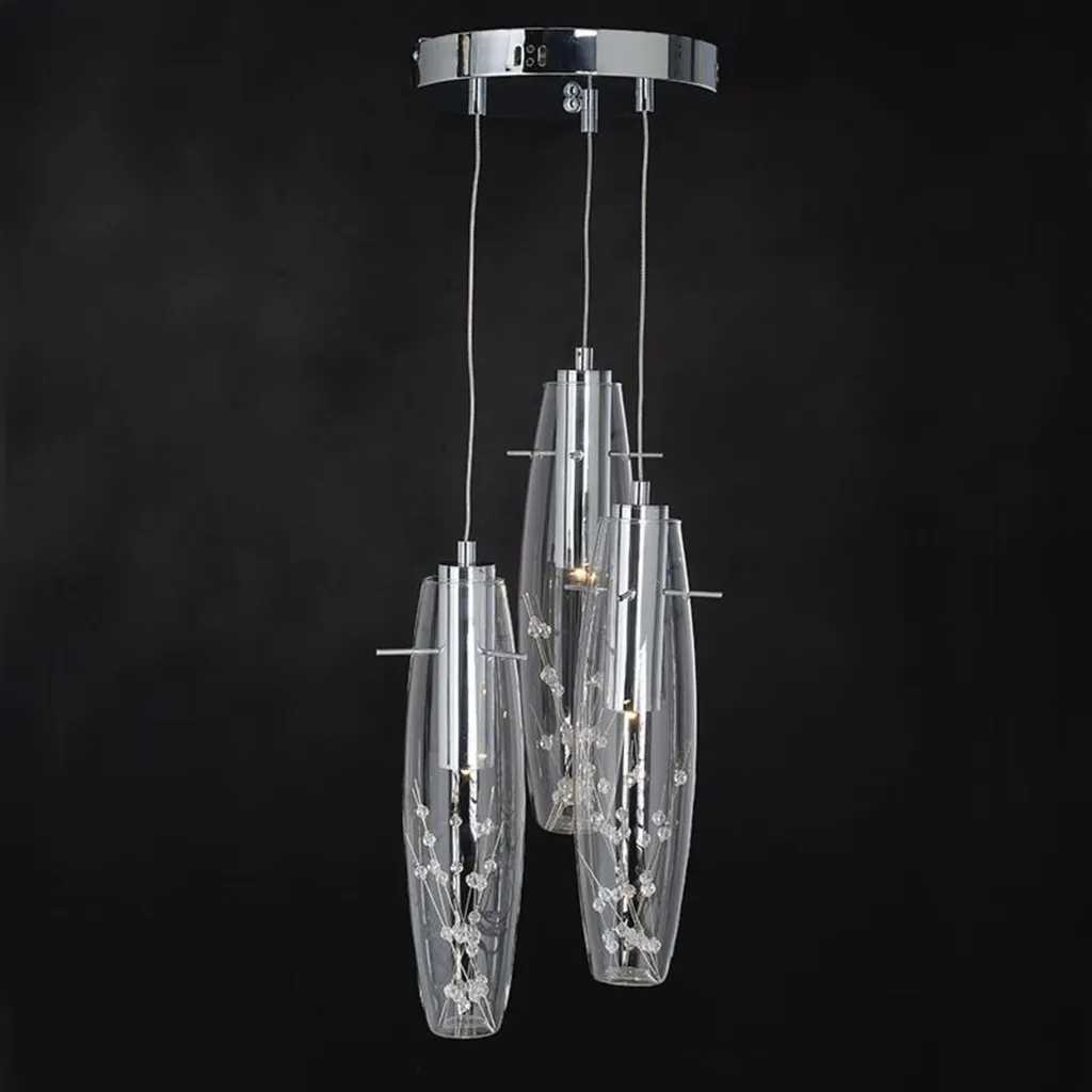 Lampe suspendue à LED ACA VANI309LEDP design moderne en métal noir 40cm