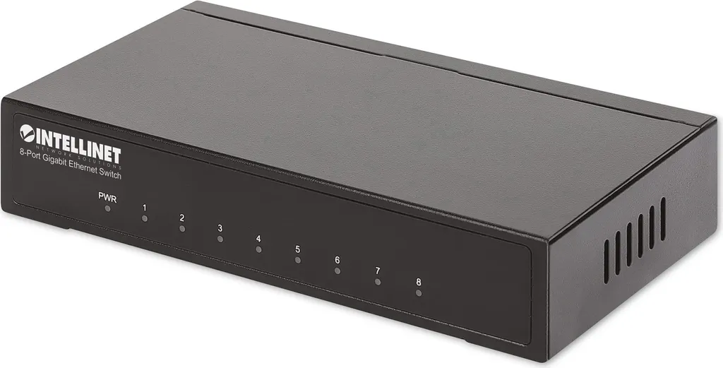 Switch 8 Ports Gigabit Intellinet avec Châssis Métallique Indestructible