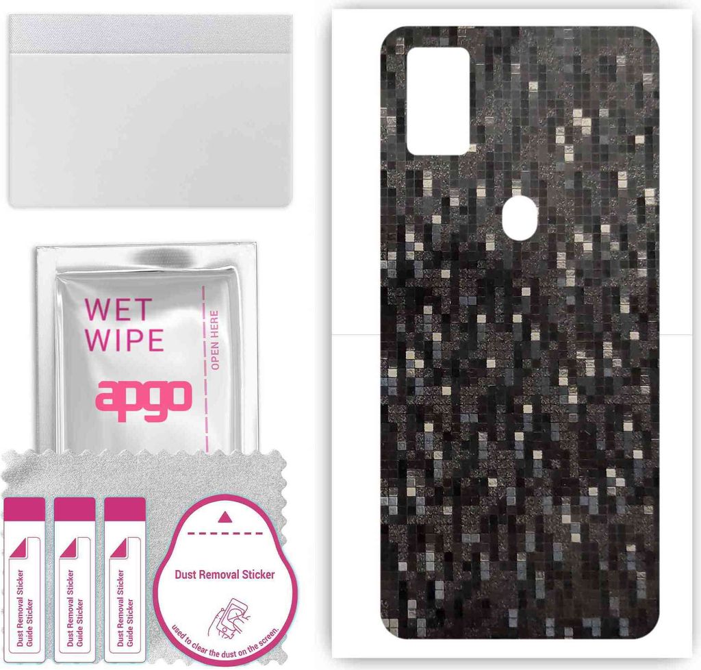apgo Rückseite Schutzfolie, Skin, kompatibel mit ZTE Blade A7s 2020, Hinten Displayschutzfolie aus Vinylfolie, kratzfest, einfache Montage - Carbo...
