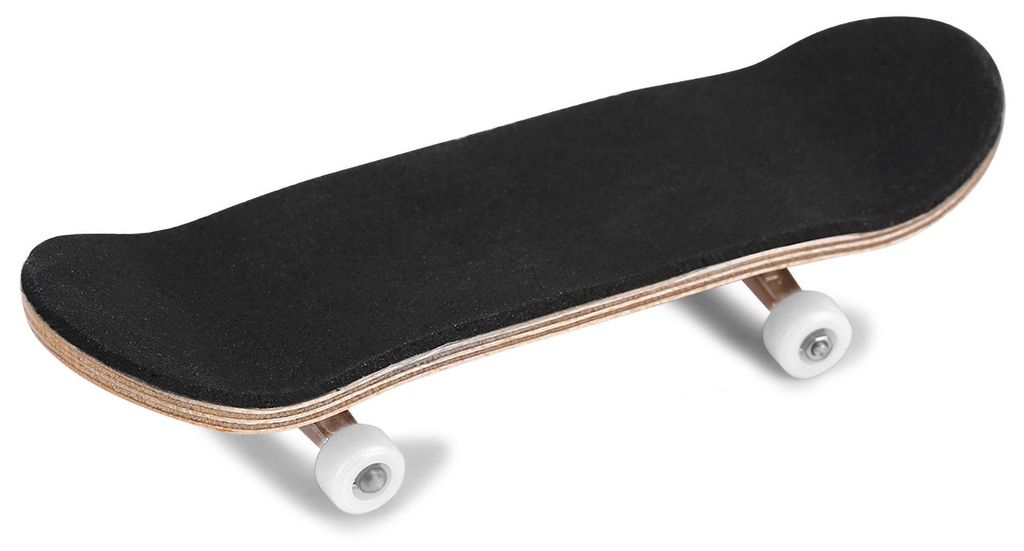 1 Stück Ahorn-Holz-Legierung Griffbrett Finger-Skateboards mit Box Druck reduzieren Geschenke weiß