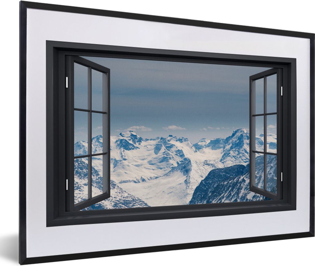 MuchoWow® MuchoWow® Gerahmtes Poster Aussicht - Berg - Produktbild 