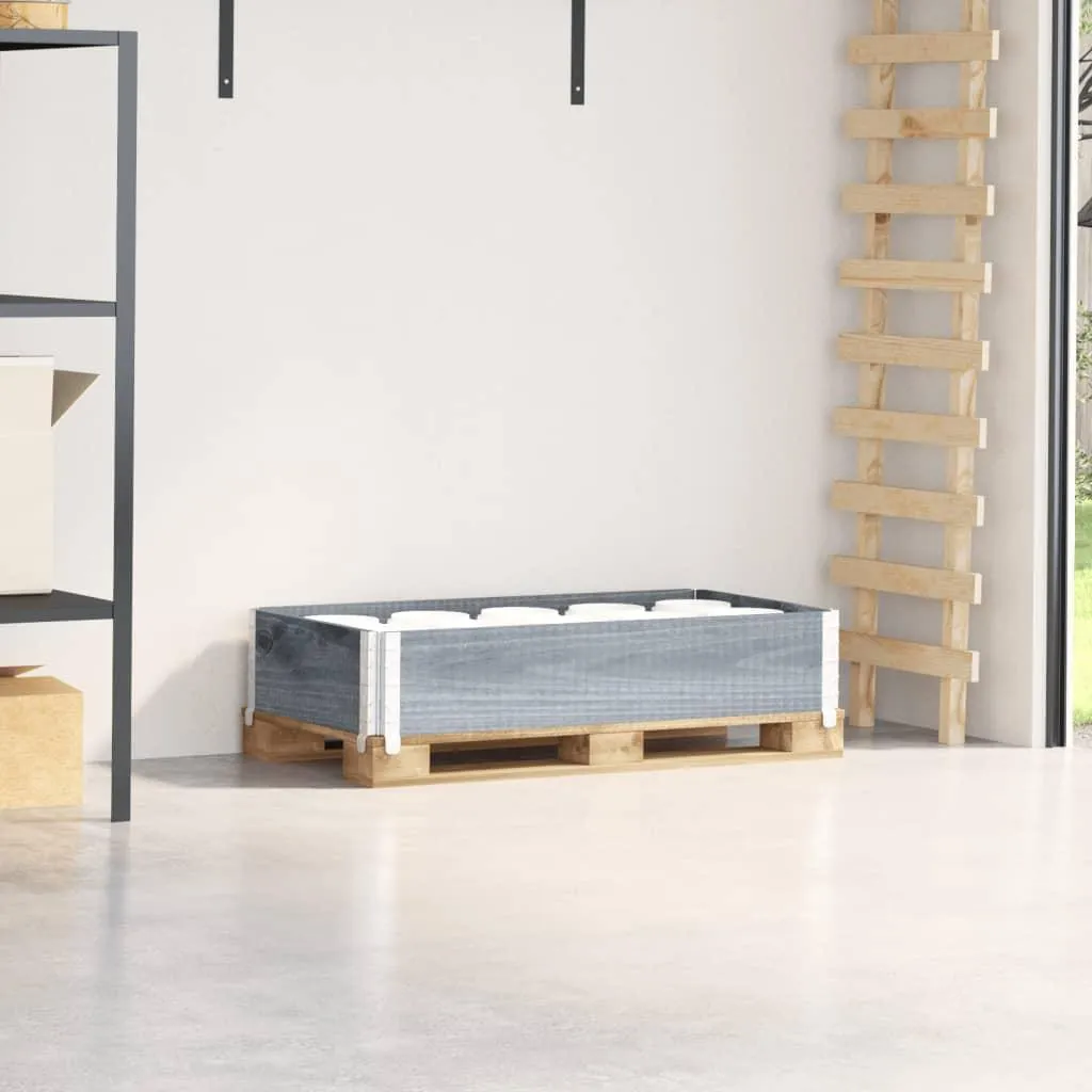 Telaio per Aiuola Rialzata vidaXL 100x50 | Legno Pino Grigio - 2