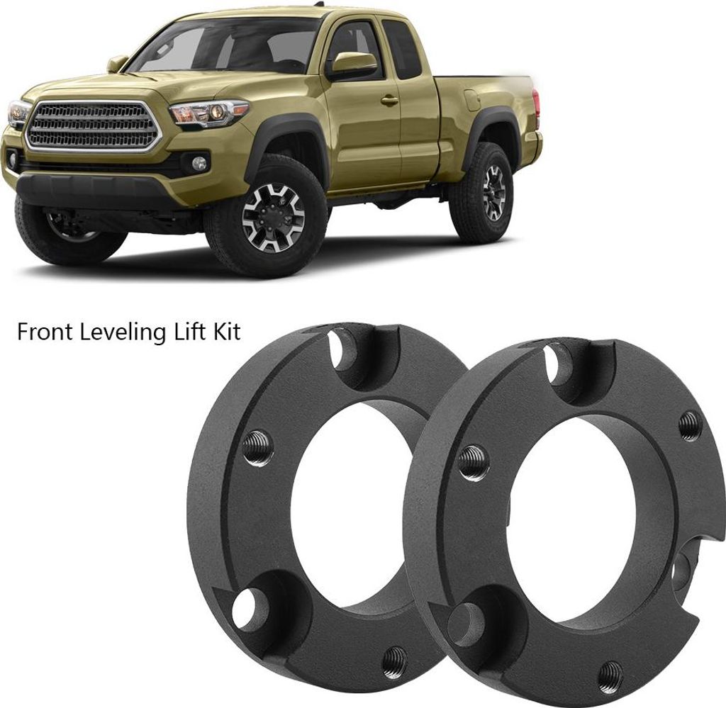 Distanzstücke für den Frontlift, schwarze Pulverbeschichtung, 4WD 2WD, hochwertiges Material, Nivellierungssatz, CNC-gefräst, für Toyota Tacoma...