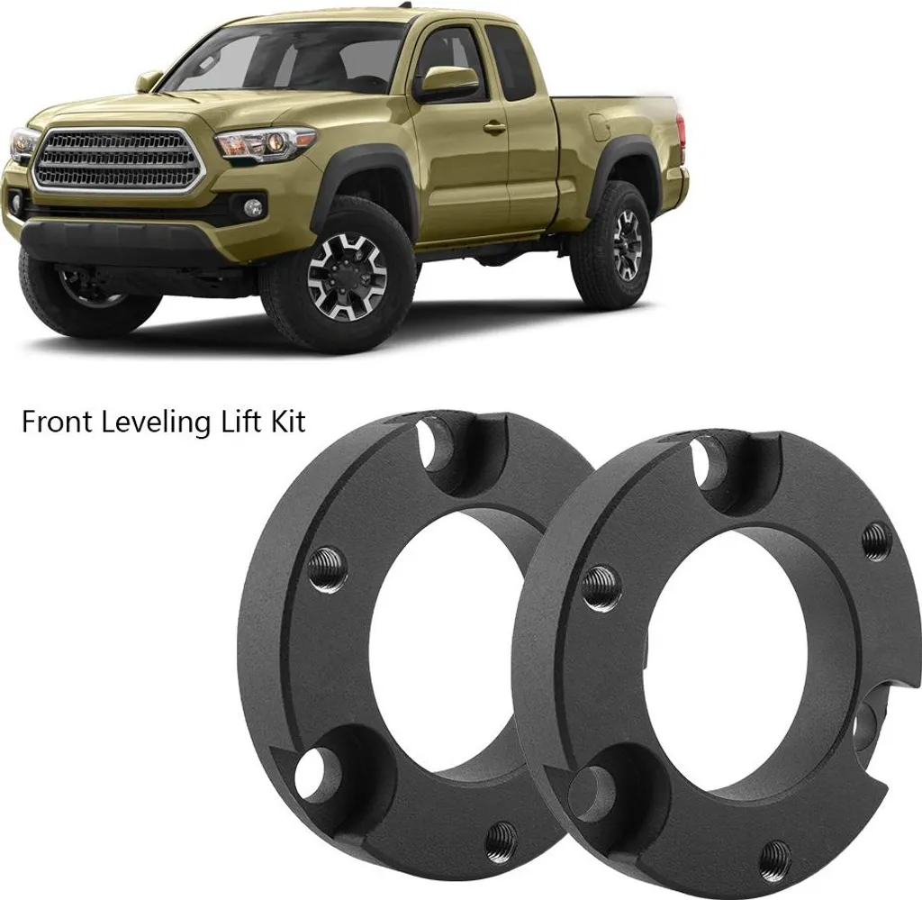 Distanziatori per sollevamento anteriore, rivestimento a polvere nero, 4WD 2WD, materiale di alta qualità, kit di livellamento, fresato a CNC, per Toyota Tacoma 4Runner 1995-2004