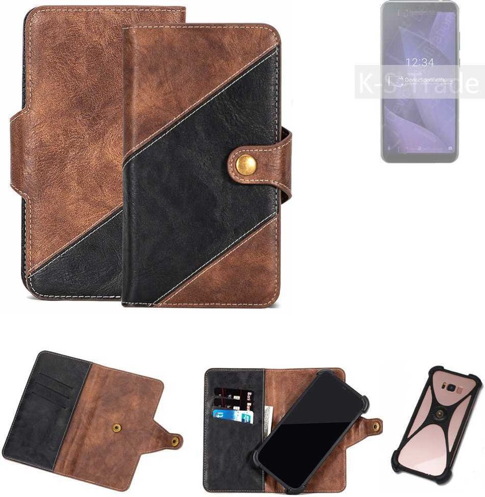 K-S-Trade Handyhülle Schutzhülle Bookstyle Case kompatibel mit Sharp Aquos V Klapphülle Cover Hülle Schutztasche 1x
