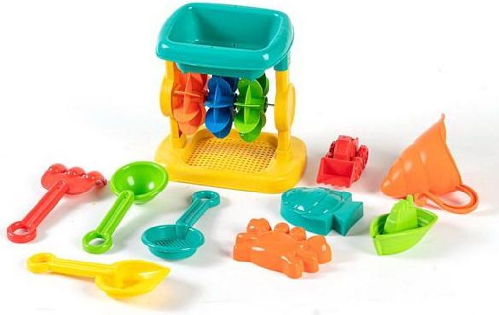 Sandspielzeug-Set Mühle 10-teilig