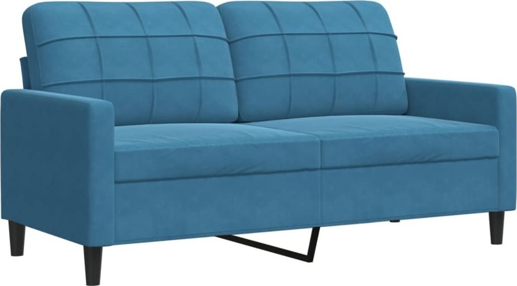 2-Sitzer-Sofa Blau 140 cm Samt