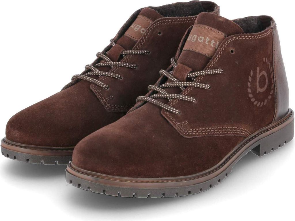 Bugatti Herrenschuhe Schnürstiefel Braun Freizeit, Schuhgröße:44 EU