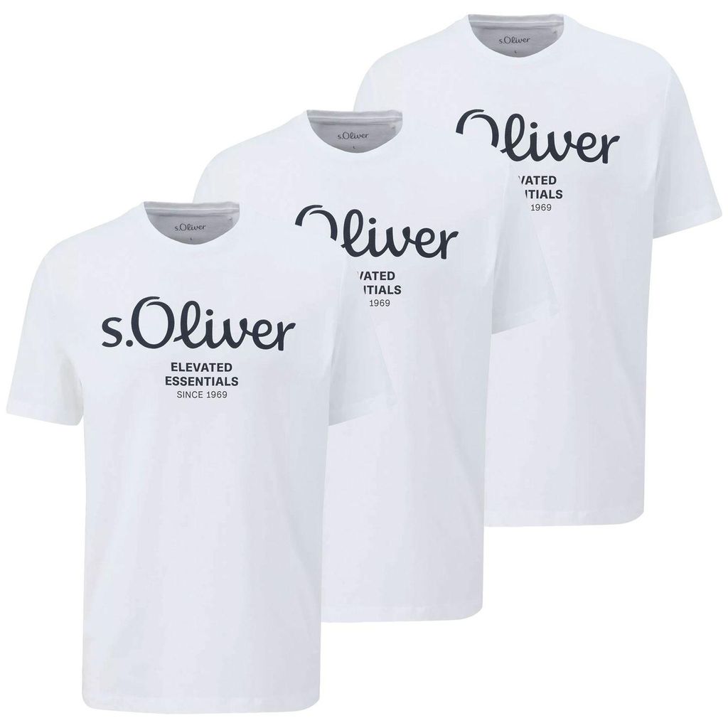 S.OLIVER Herren T-Shirt | 3 Stück | 7113