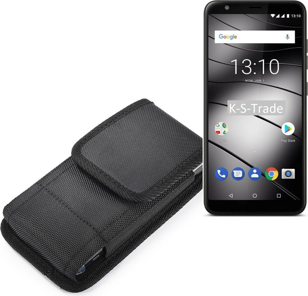 Holster Gürteltasche kompatibel mit Gigaset GS280 Holster Gürtel Tasche wasserabweisend Handy Hülle Schutz Hülle Outdoor schwarz K-S-Trade