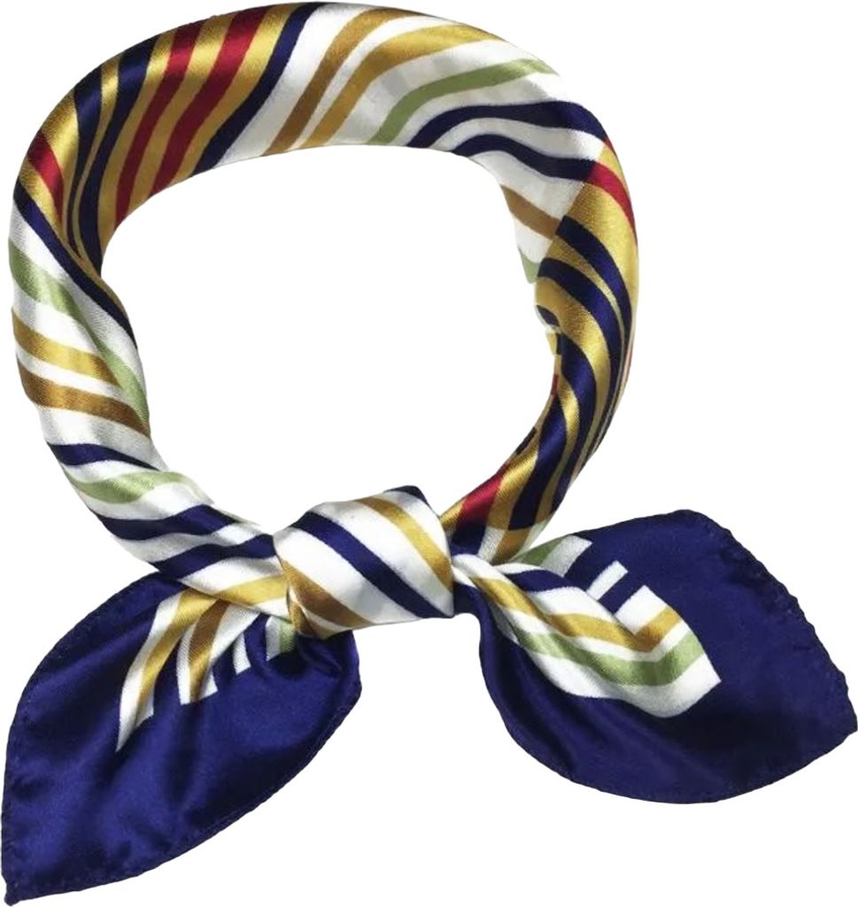 Elegantes Halstuch Stripes in Blau und Braun – Stilvolles Accessoire KP33895