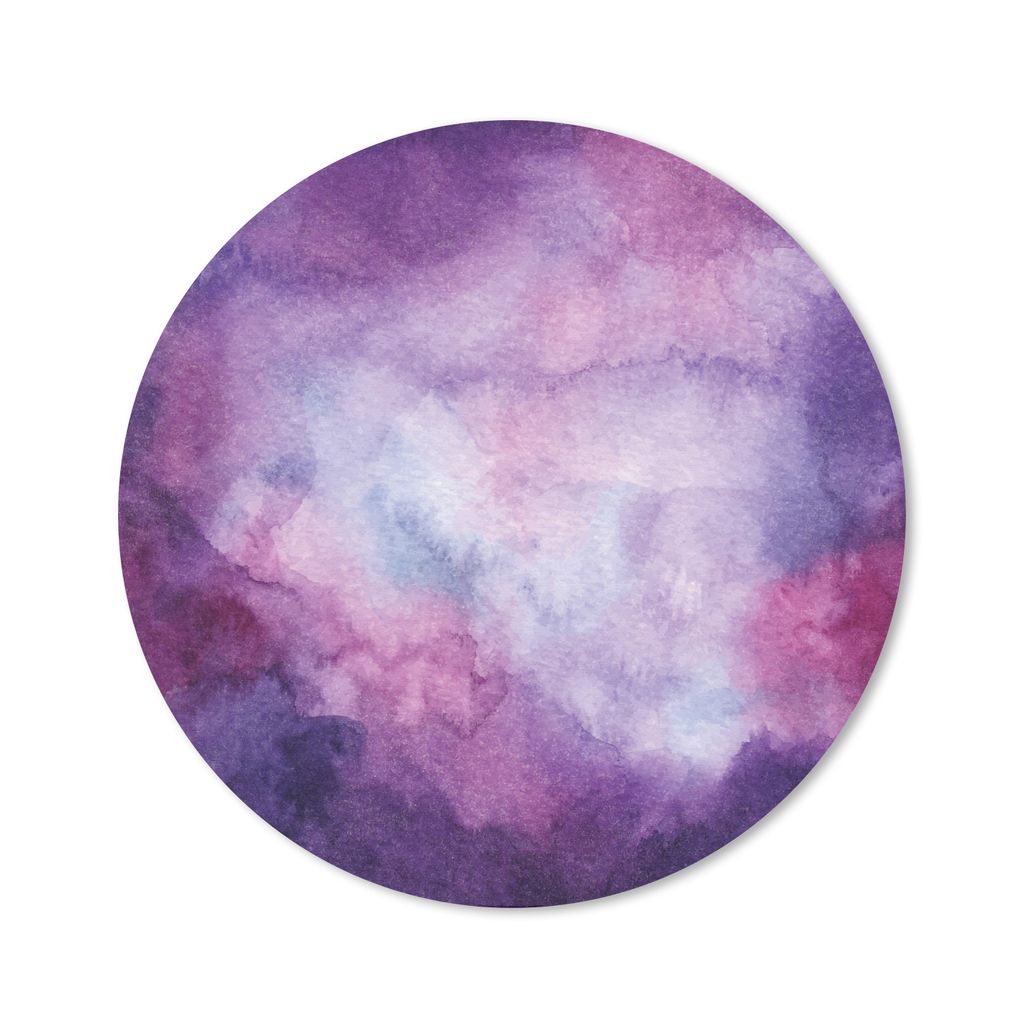 MuchoWow Mauspad Mousepad Aquarell - Lila - Malerei 50x50 cm - Mousepads - Maus Mat - Pad - Mausunterlage - Vinyl