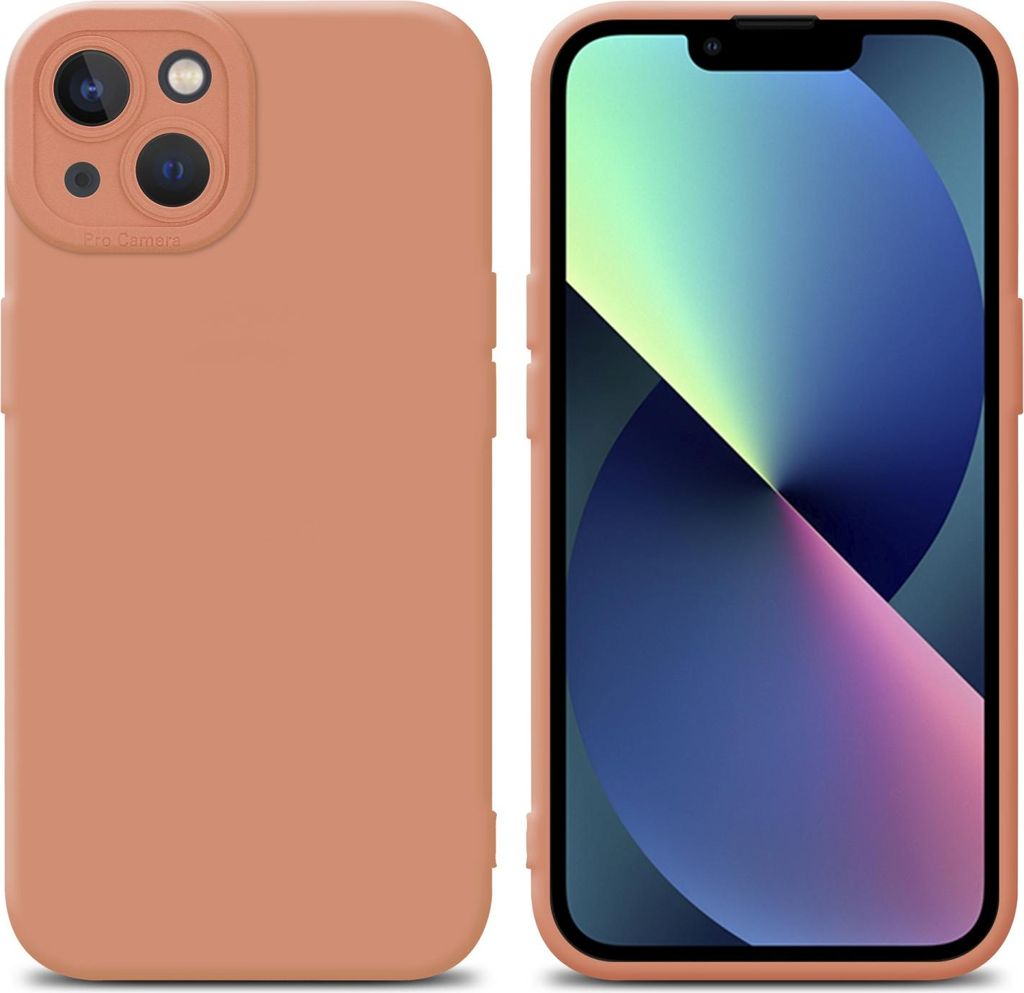 Cadorabo Hülle für Apple iPhone 14 PLUS Schutz Hülle in Orange TPU Silikon Etui Case Handyhülle