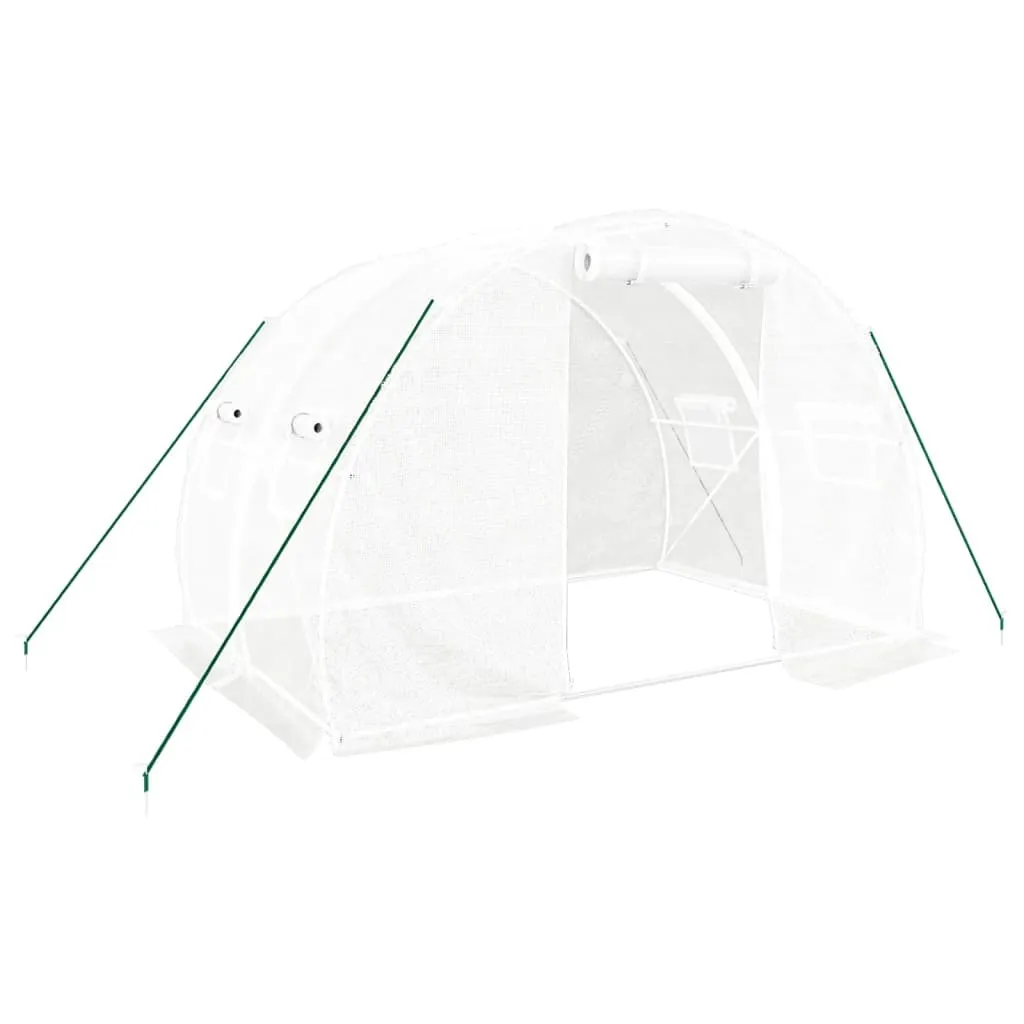 Serra vidaXL Acciaio Bianco 6 mq - Coltivazione Protetta 3x2x2m