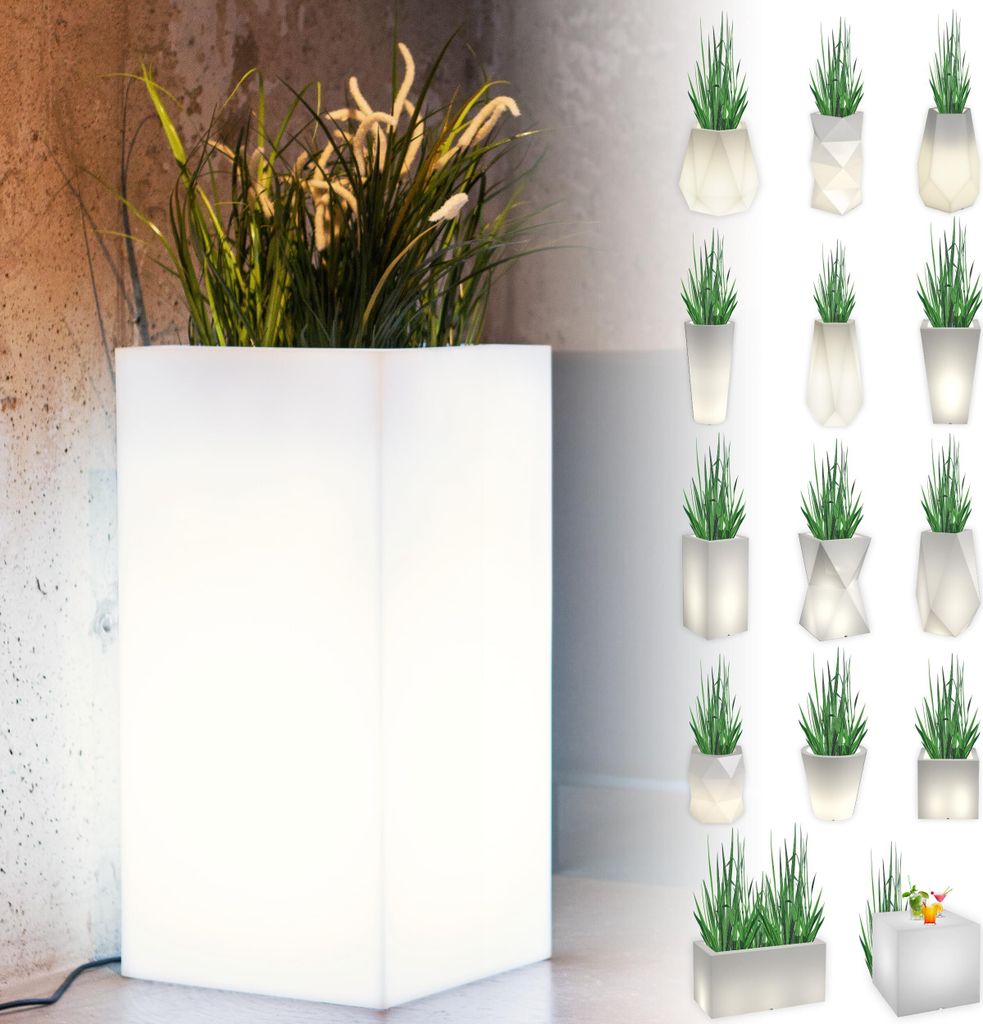 Monumo ️ Leuchtender Blumentopf Groß 70 x 35 x 35 cm geeignet für Haus, Büro, Garten, Restaurant, Balkon, Terrasse, gemütlich Innenlampe TOW...
