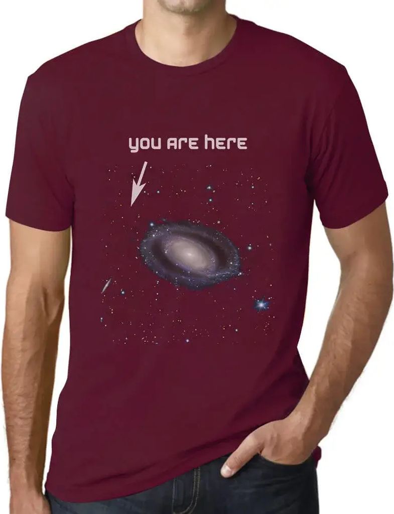 Herren Grafik T-Shirt Sie sind hier Universum Galaxie Astronomie – You Are Here Universe Galaxy Astronomy – Öko-Verantwortlich Vintage Jahrgang