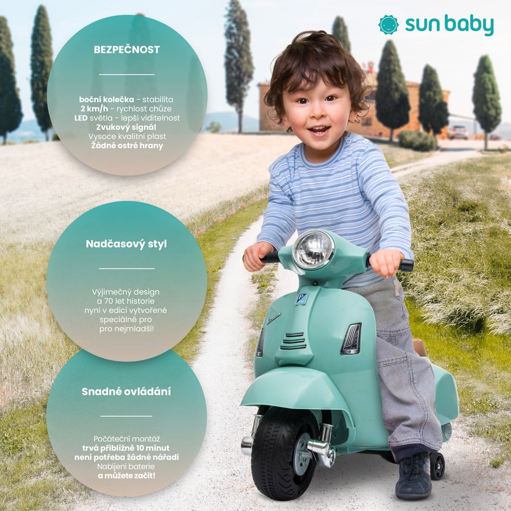 Vespa elektrický skútr od 18m, elektrické vozidlo, dětské Obrázek produktu 9