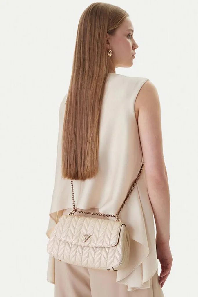 Sac à main Guess Cheryl blanc idéal pour vos sorties - Style Convertible - 5
