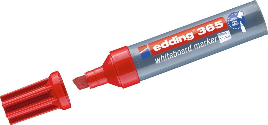 Whiteboardmarker edding 365 nachfüllbar 2-7mm rot Packung mit 10 Stück