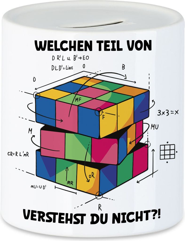 Welchen Teil Von Verstehst Du Nicht Spardose Logik Mathematik Spiel Gedächtnis Zauberwürfel Verstand Intellekt