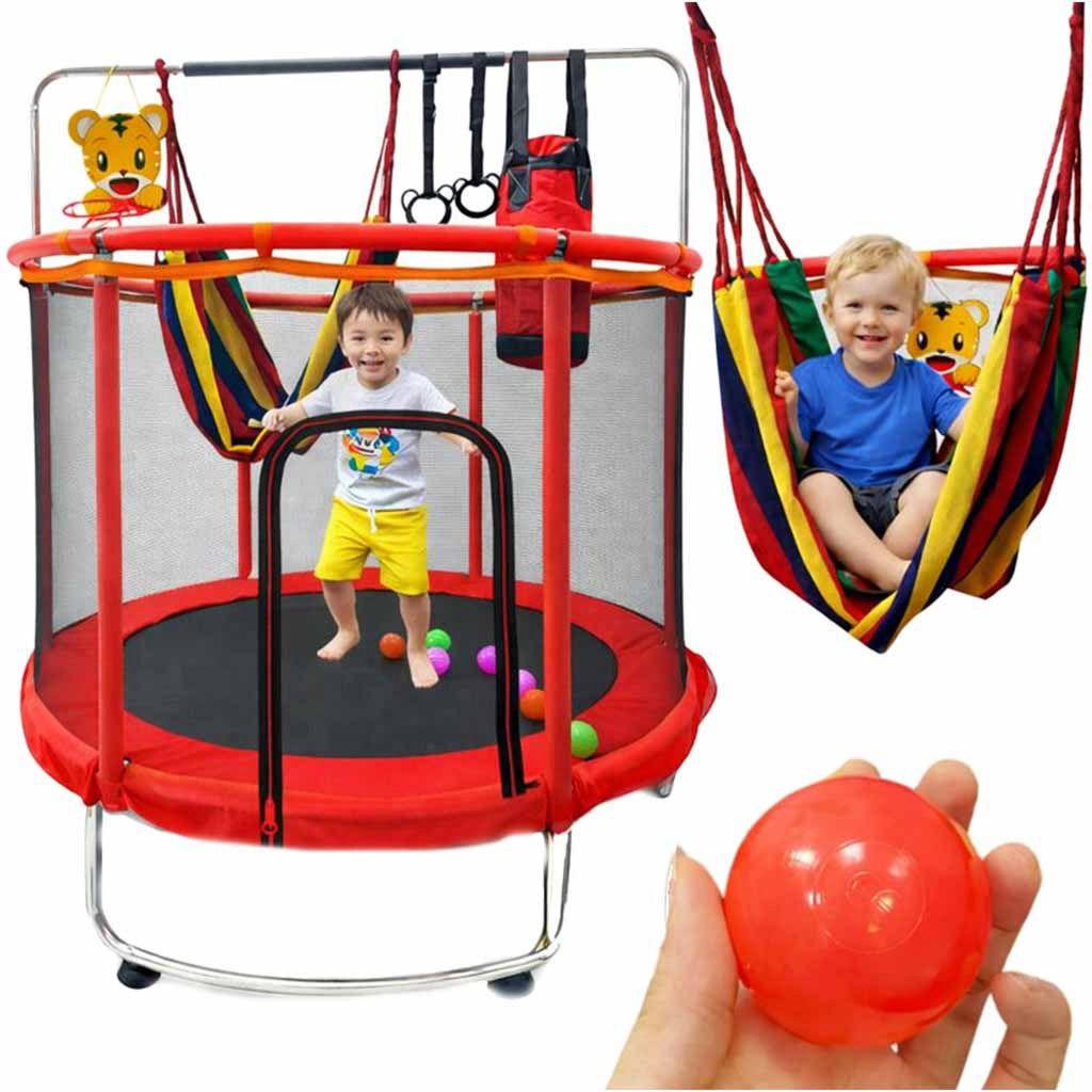 Zahradní trampolína pro děti sítě míče basketbal 155 cm Obrázek produktu 