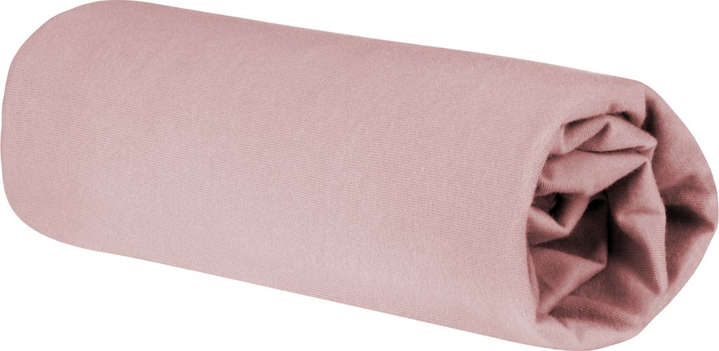 roba Spannbettlaken für Kindermatratzen 60 x 120 cm und 70 x 140 cm, Single Jersey, 100 % Baumwolle, rosa/mauve
