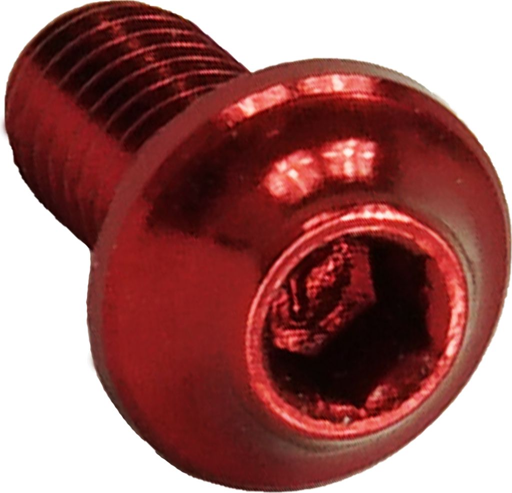 Alu M5x10 flanged Linsenkopfschraube Rot