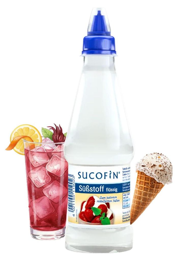 SUCOFIN Flüssigsüße mit Messbecher 300ml Süßstoff flüssig Zuckerersatz