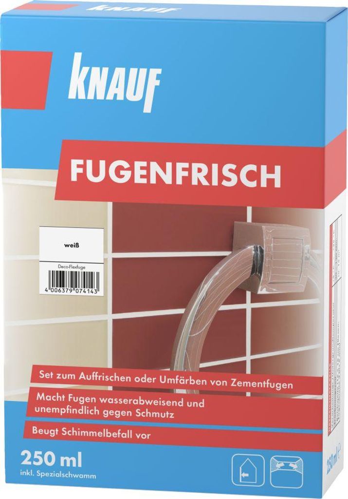 Knauf Fugenfrisch weiß 250 ml für Zementfugen Wand, Produktbild 