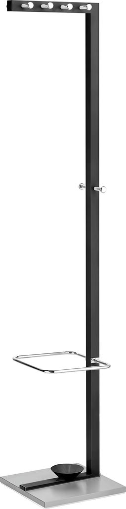 ALCO Kleiderständer 2877-11 schwarz Metall 10 Haken 36,0 x 178,0 cm