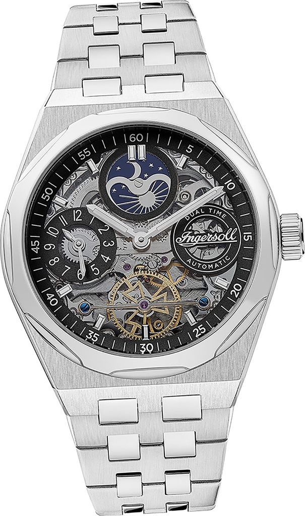 Ingersoll Edelstahl Herren Uhr Analog Fashion Armbanduhr silber D2UIN12901
