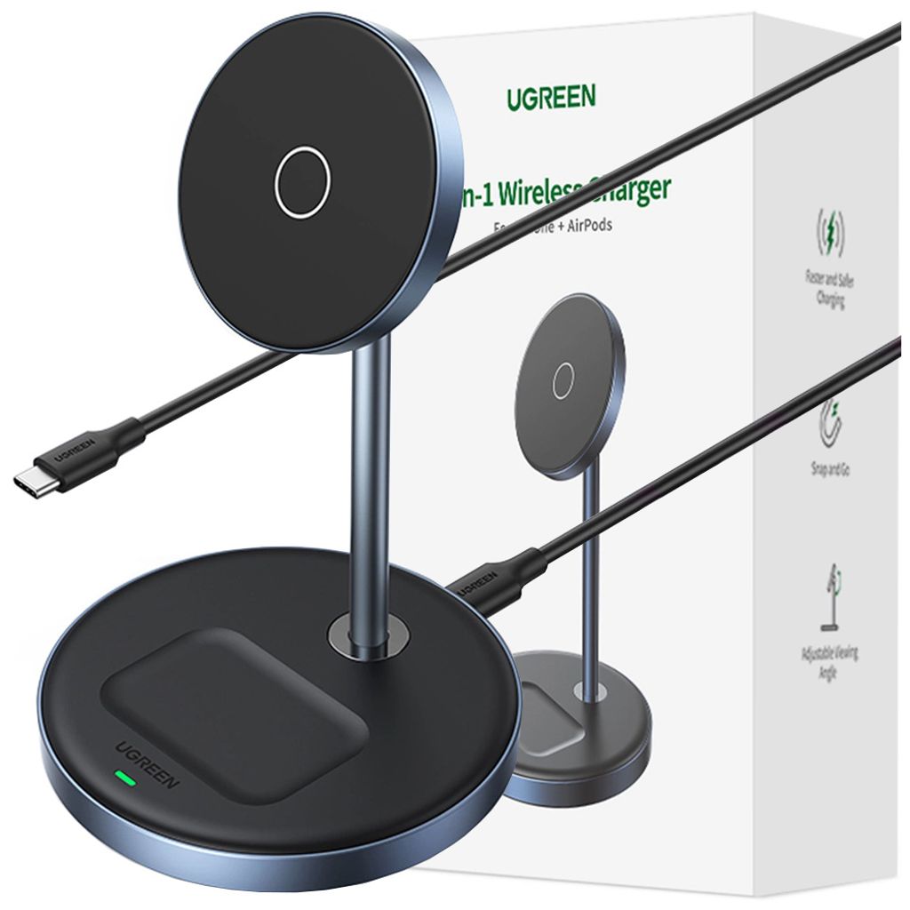Ugreen Ladestation 2In1 Cd317 Magsafe / Qi - Schwarz Produktbild 