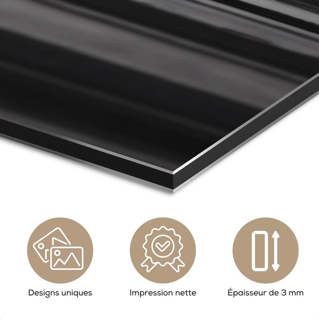 MuchoWow Wanddekoration Metall Metallbild Wandkunst 40x20 cm Weinflasche - Glas - Hände - Fenster MuchoWow Aluminium Gemälde - Bild - Aluminium