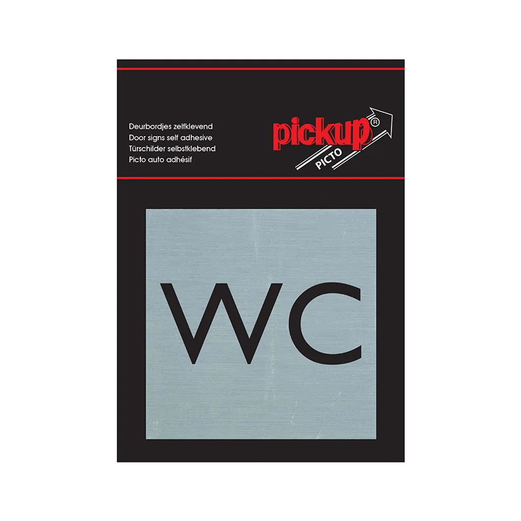 Plaque WC Aluminium Pickup Route 80x80 mm : Signalisation Anti-usure