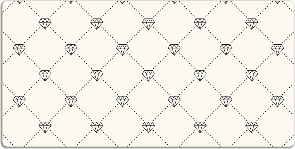 Schreibtischmatte Tischunterlage 90x45 cm Mauspad - Muster in Diamanten