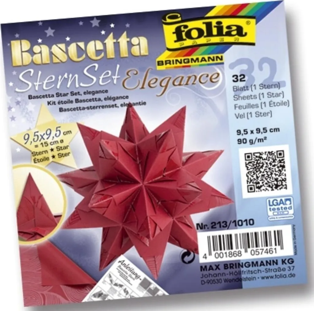 Étoile de Décoration Folia 213/1010 Motifs Jungle Rouge Diamètre 15cm