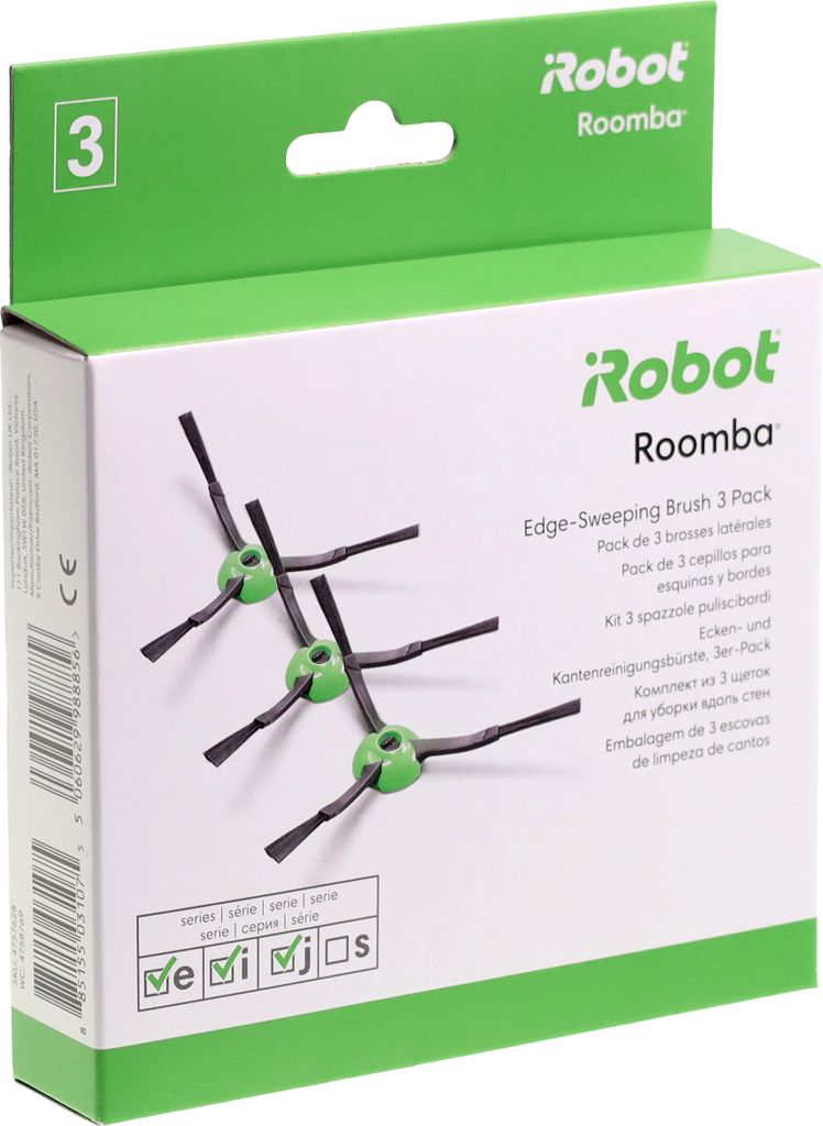 Kit 3 Spazzole Laterali Originali IRobot - Compatibili Con Roomba Serie E, I, J